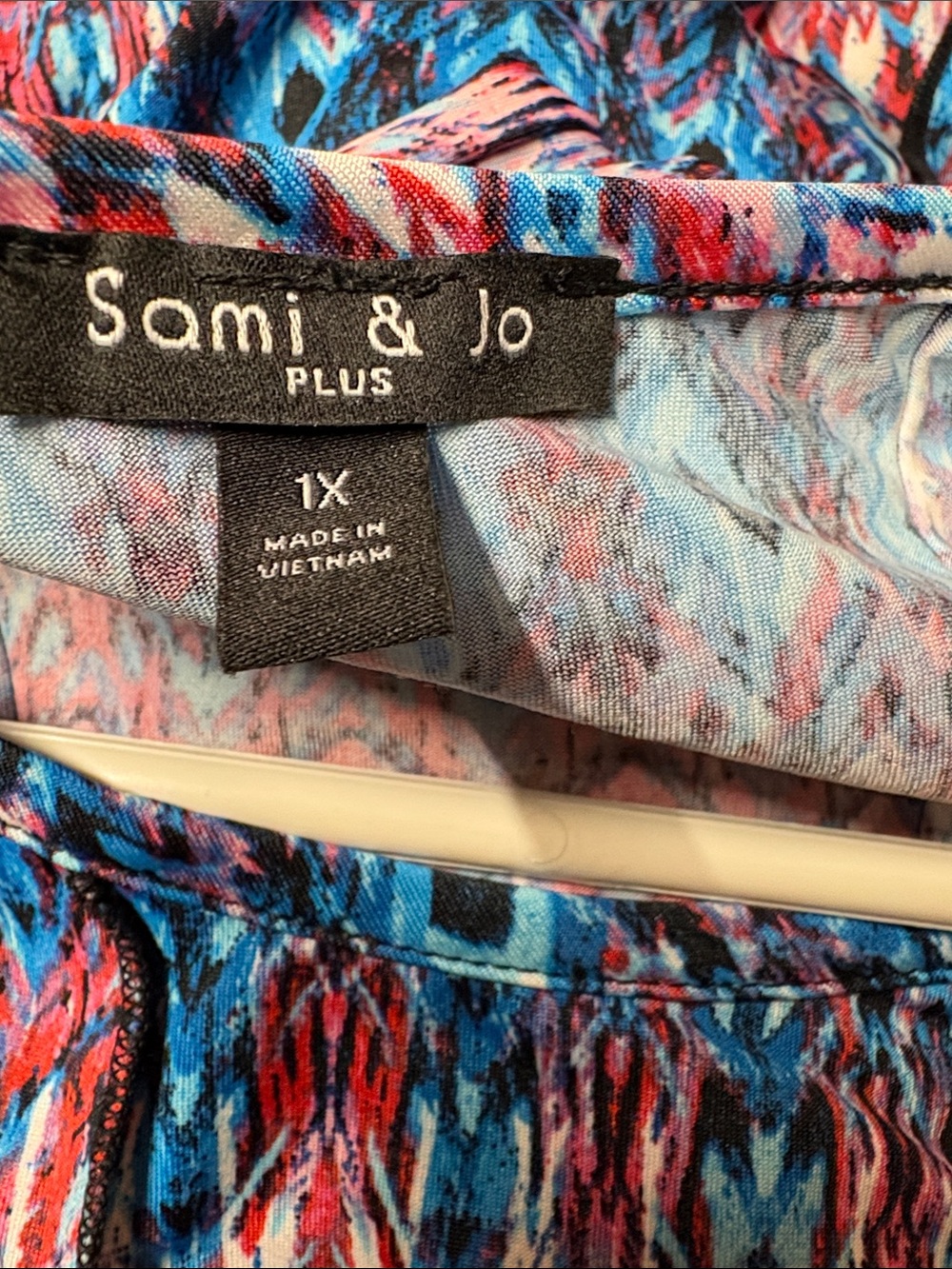 Sami & Jo Women's Blue & Pink Patterned Short-Sleeve Maxi Dress - Picture 5 of 7